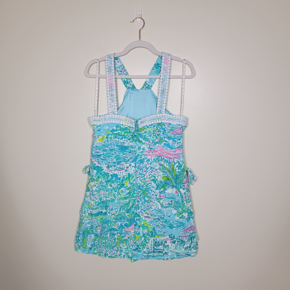 NWT Lilly Pulitzer Ryder romper gustavia green sunshine city size 8 - Picture 8 of 8